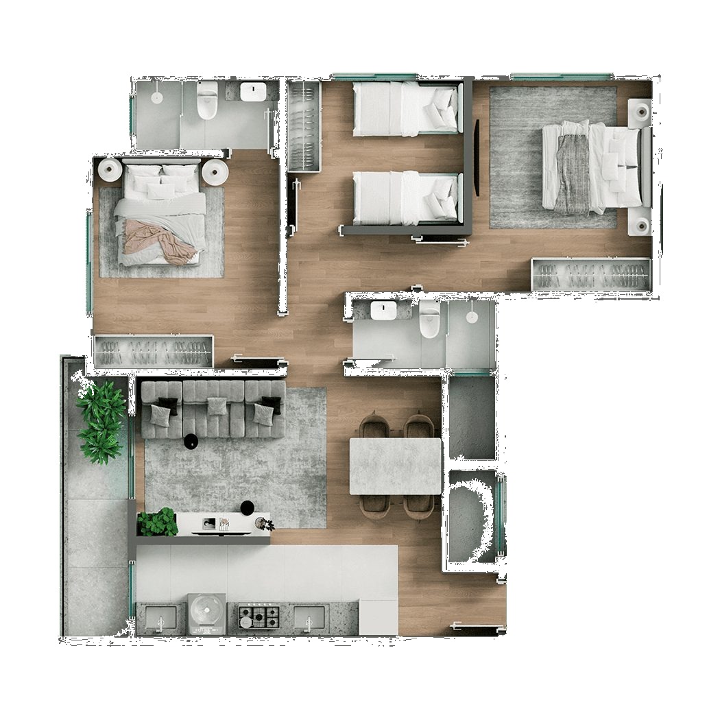 Planta 01 do Gran Mondrian