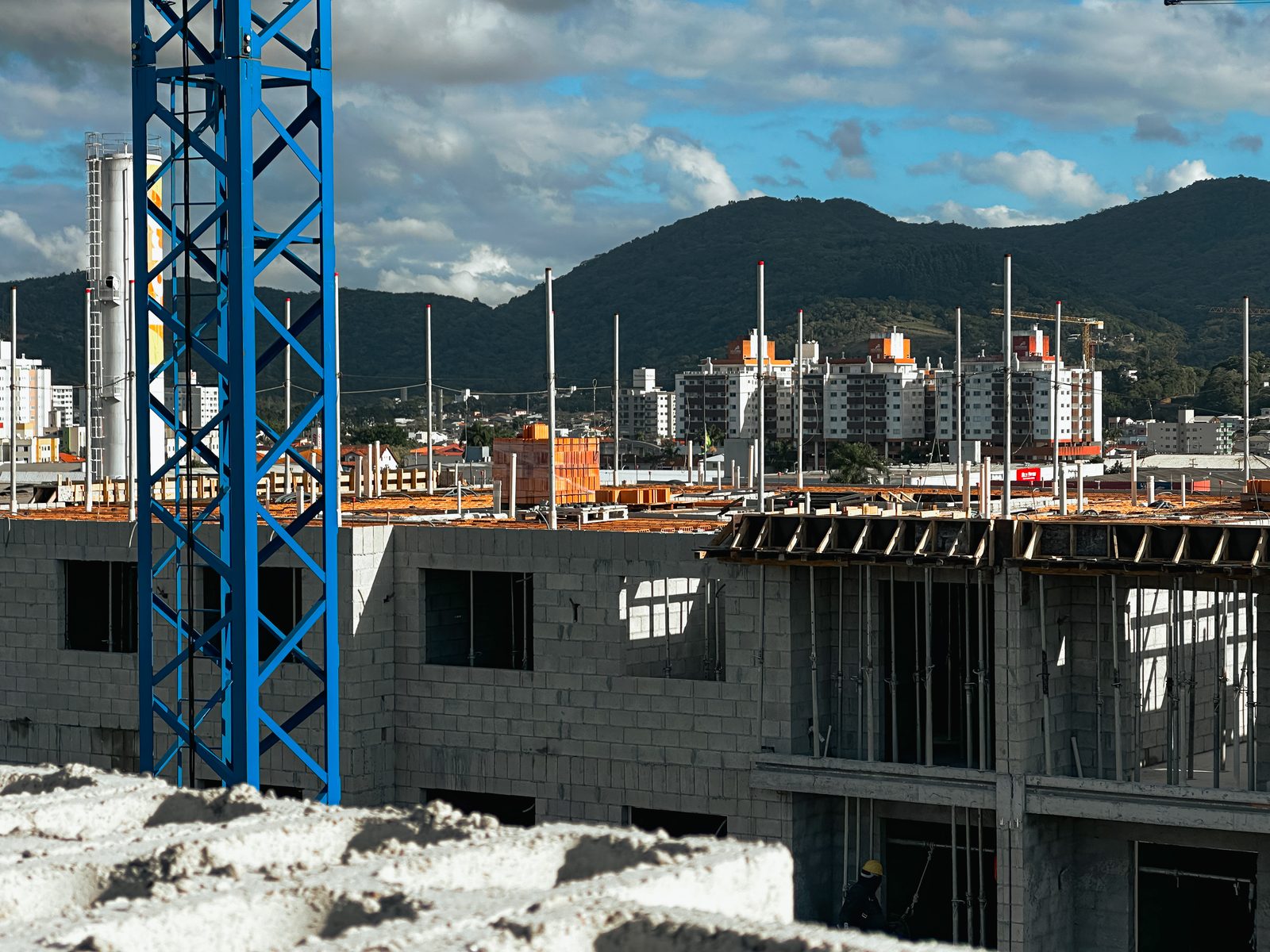 Canteiro de obras da Moinho em Biguaçu
