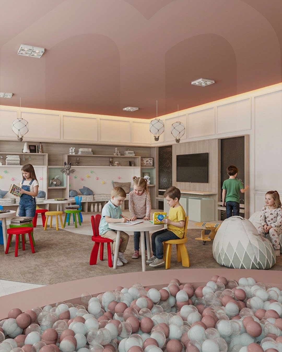 Espaço kids de um empreendimento Moinho